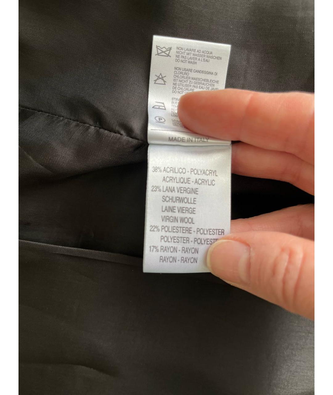 BLUGIRL Черное шерстяное пальто, фото 7