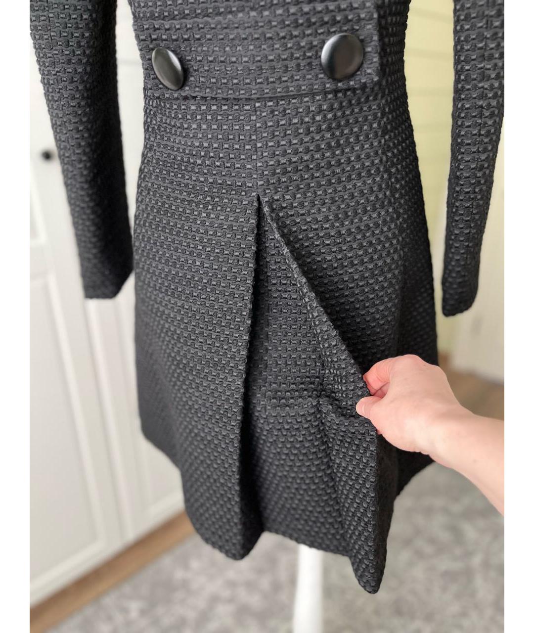 BLUGIRL Черное шерстяное пальто, фото 4