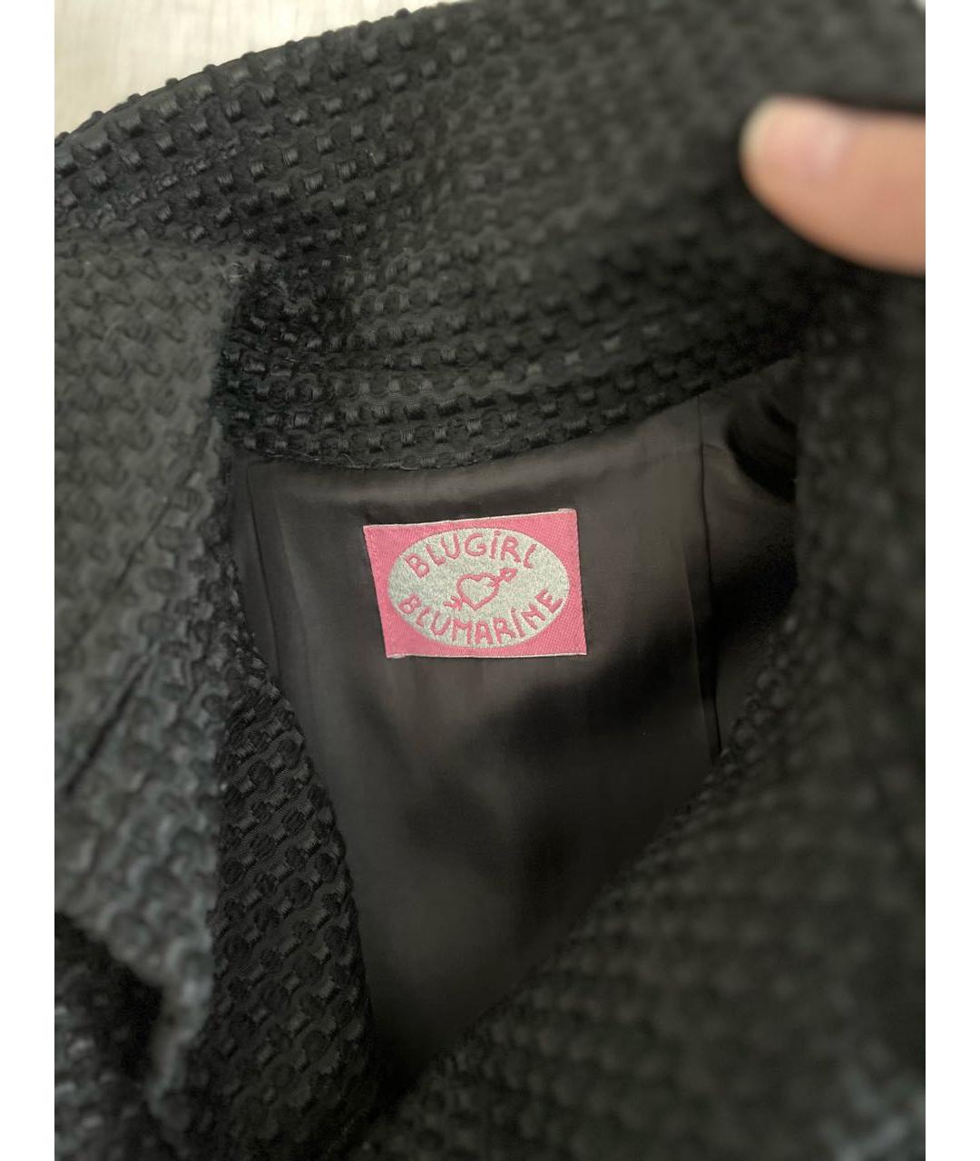 BLUGIRL Черное шерстяное пальто, фото 5