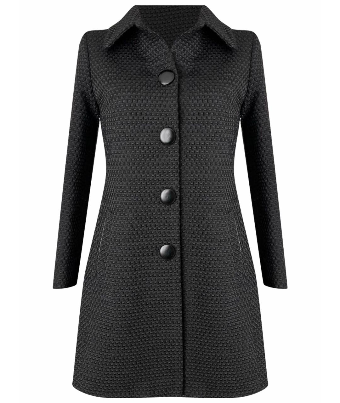 BLUGIRL Черное шерстяное пальто, фото 1