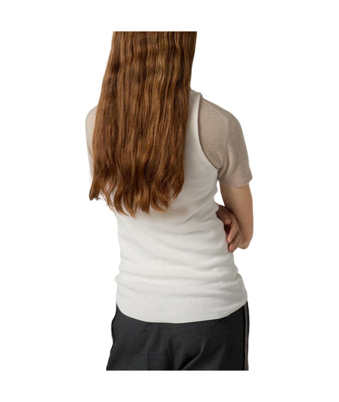 MIU MIU Белая хлопковая майка, фото 3