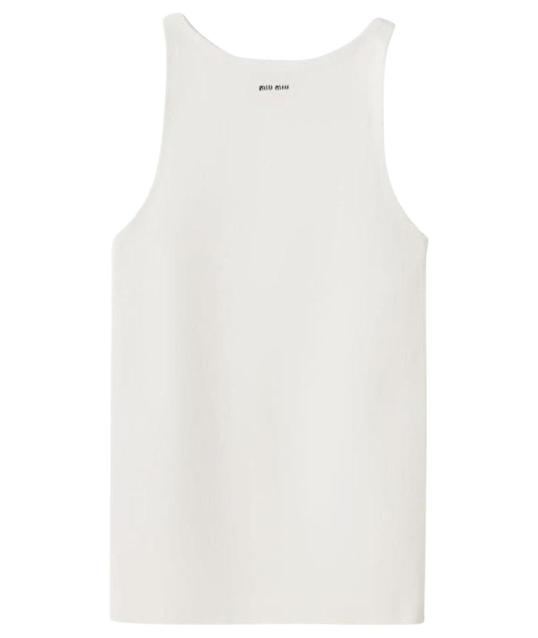 MIU MIU Белая хлопковая майка, фото 1