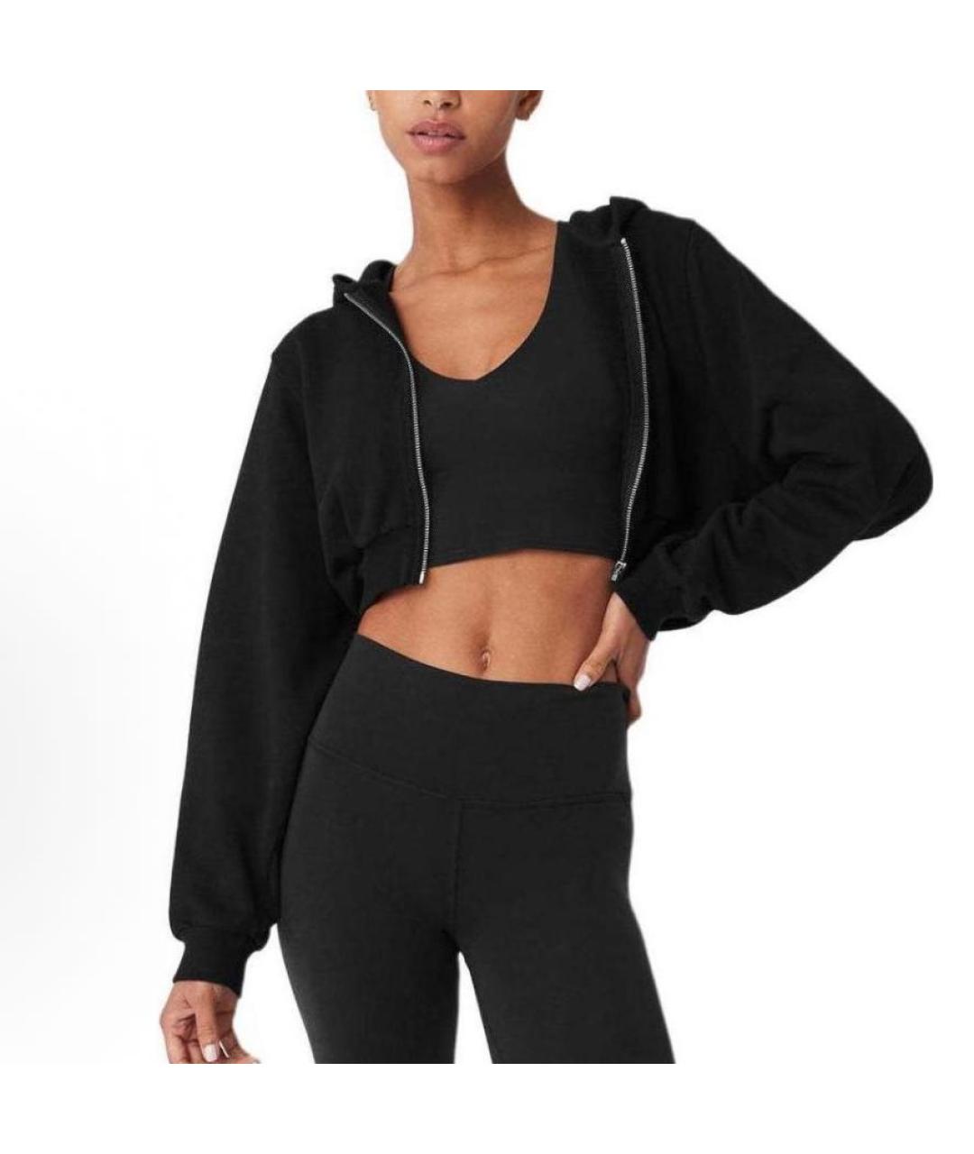 ALO YOGA Черная спортивная куртка, фото 3