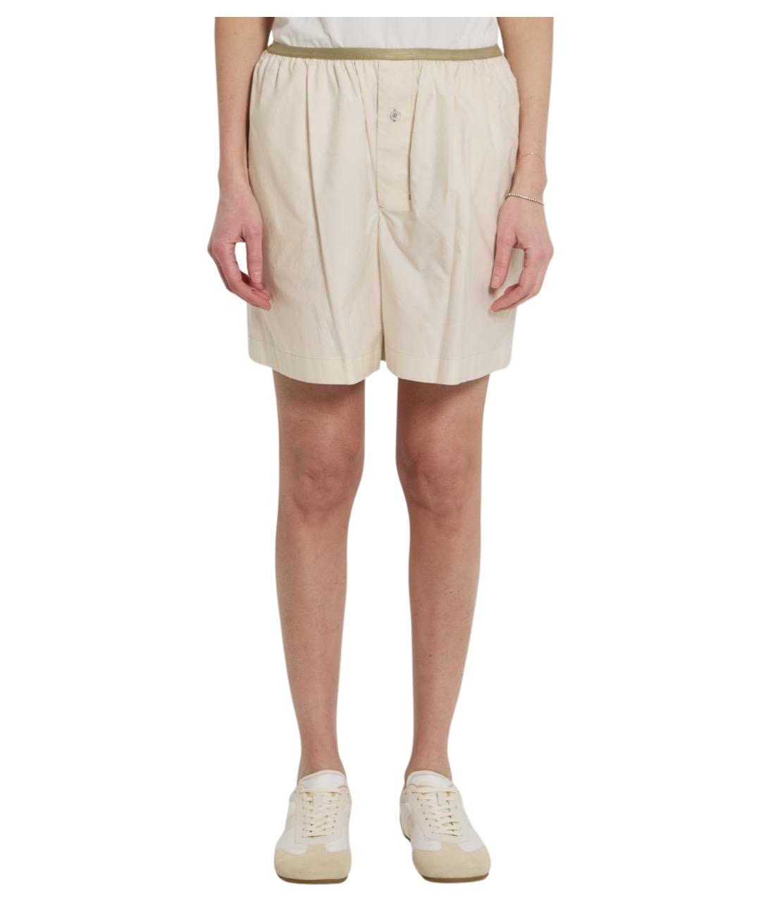 LEMAIRE Белые хлопковые шорты, фото 1