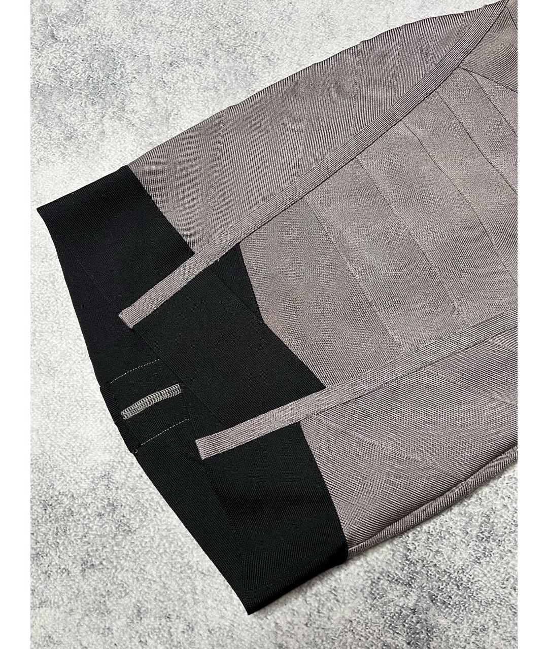 HERVE LEGER Серое вискозное вечернее платье, фото 4