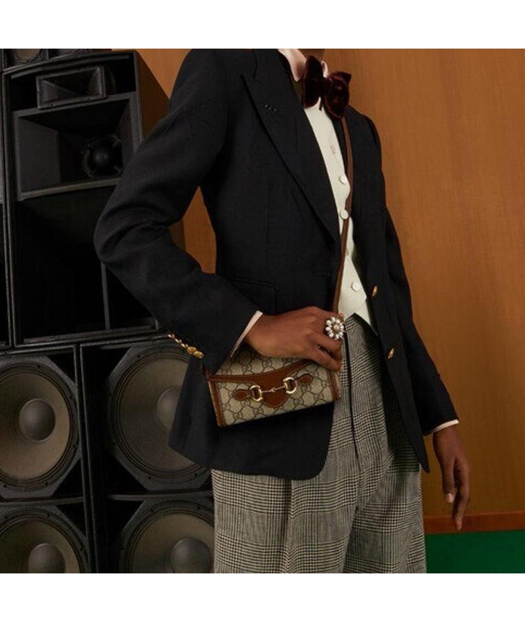 GUCCI Коричневая сумка с короткими ручками, фото 5