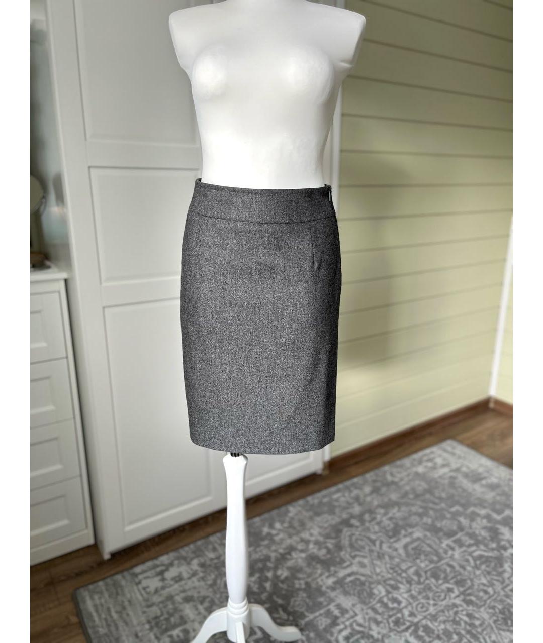 HUGO BOSS Антрацитовый шерстяной костюм с юбками, фото 3