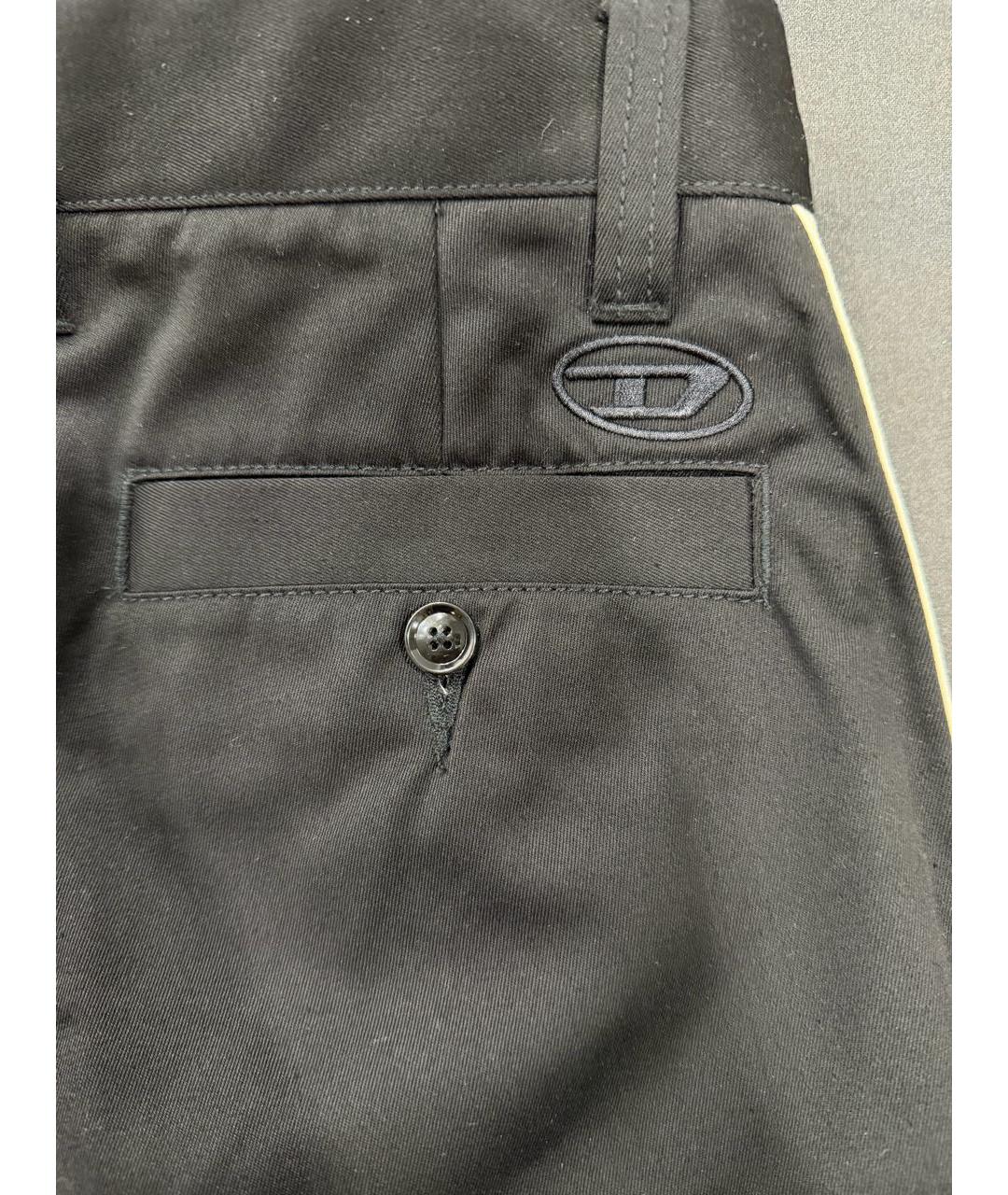 DIESEL Черные хлопковые повседневные брюки, фото 5