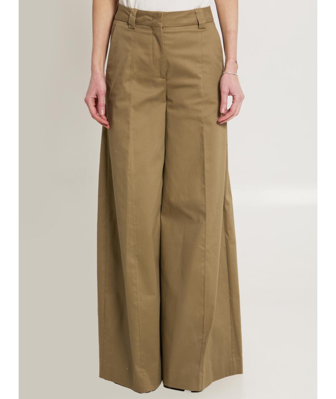 THELATEST Бежевые хлопковые прямые брюки, фото 5