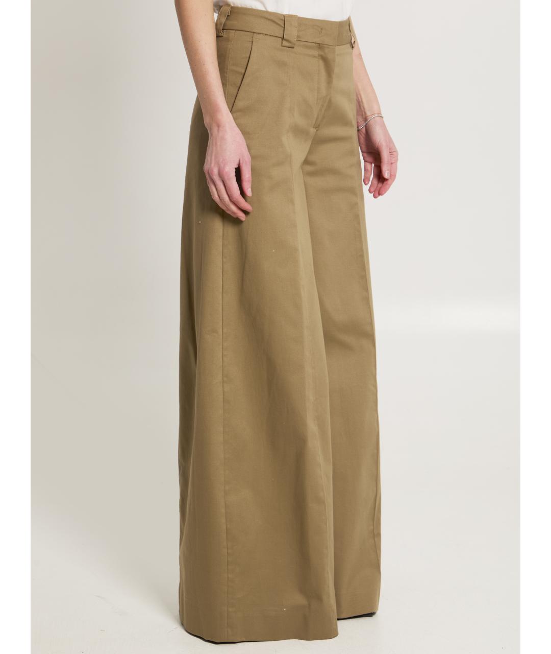 THELATEST Бежевые хлопковые прямые брюки, фото 2