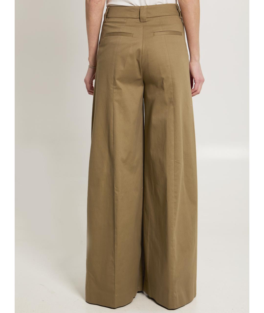 THELATEST Бежевые хлопковые прямые брюки, фото 4