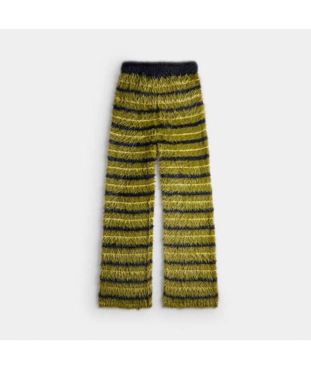 COACH Зеленые полиэстеровые прямые брюки, фото 2