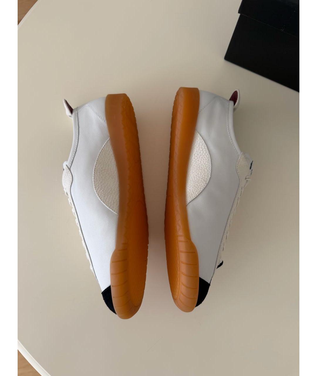 CHANEL Белые кожаные кеды, фото 4