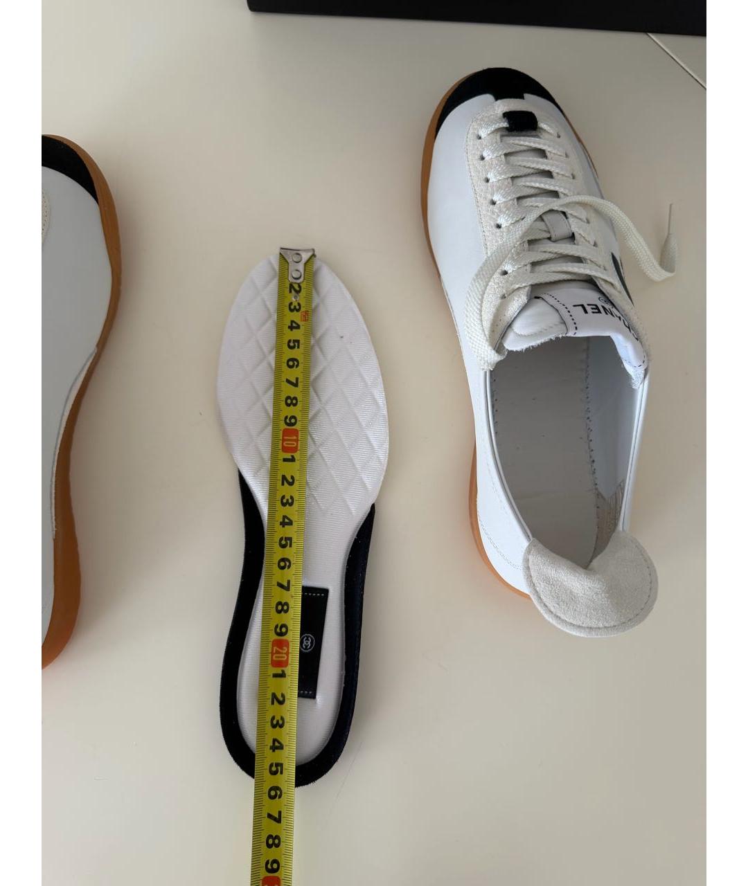 CHANEL Белые кожаные кеды, фото 7