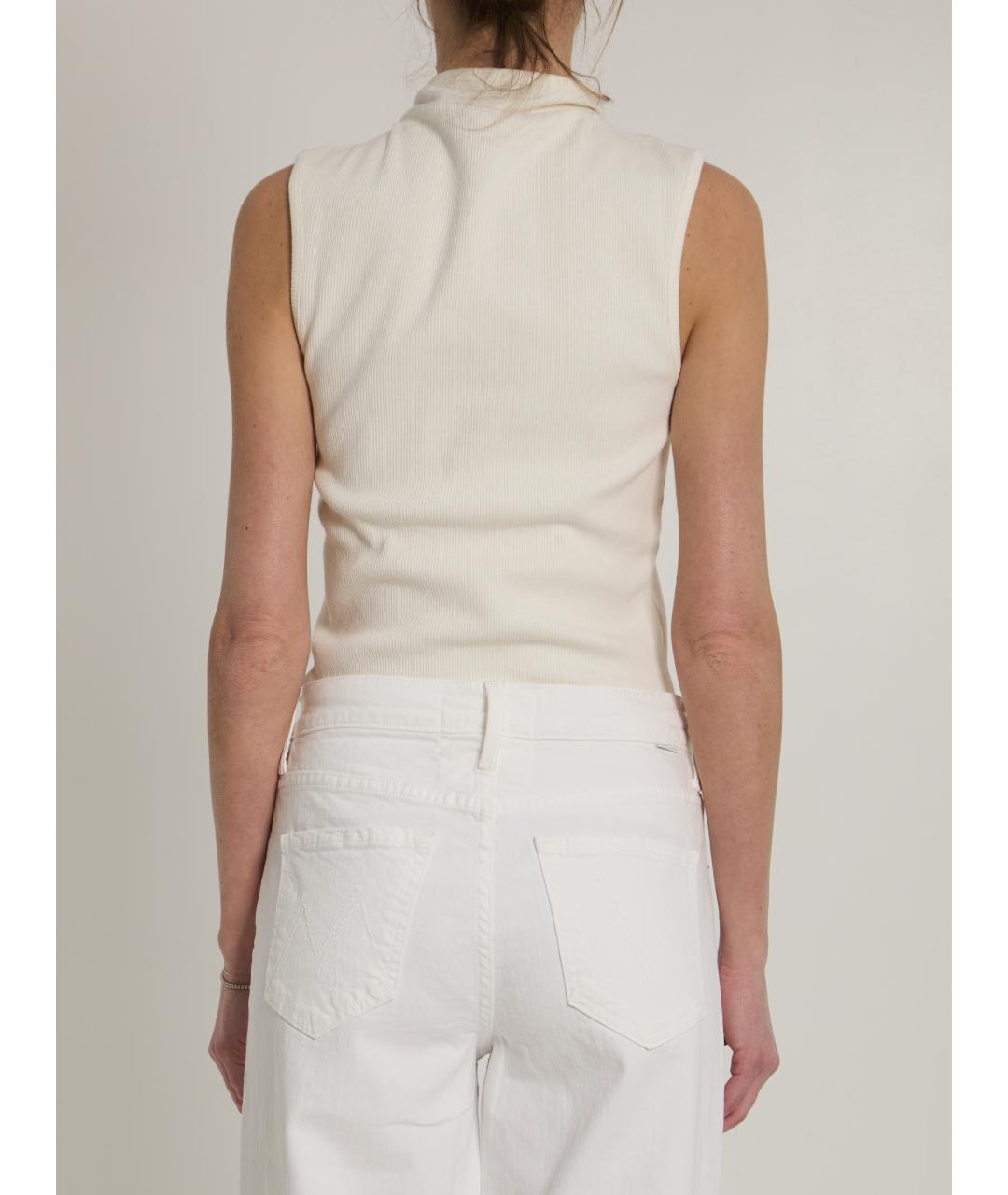 LEMAIRE Бежевая хлопковая футболка, фото 4