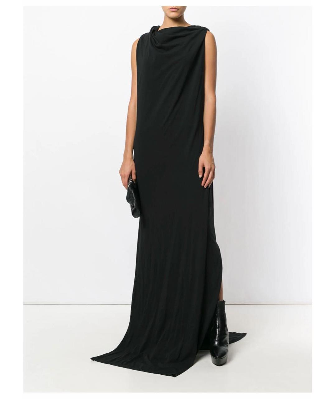 RICK OWENS DRKSHDW Черное хлопковое платье, фото 2