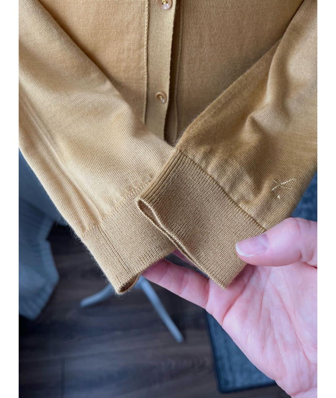 FALCONERI Горчичный кашемировый кардиган, фото 7