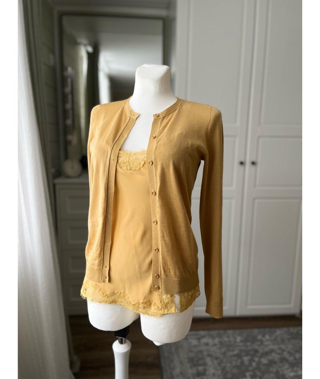 FALCONERI Горчичный кашемировый кардиган, фото 8