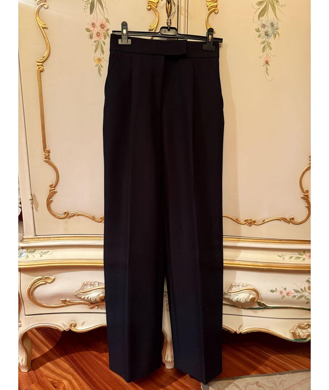 ALEXANDER WANG Черные шерстяные прямые брюки, фото 4