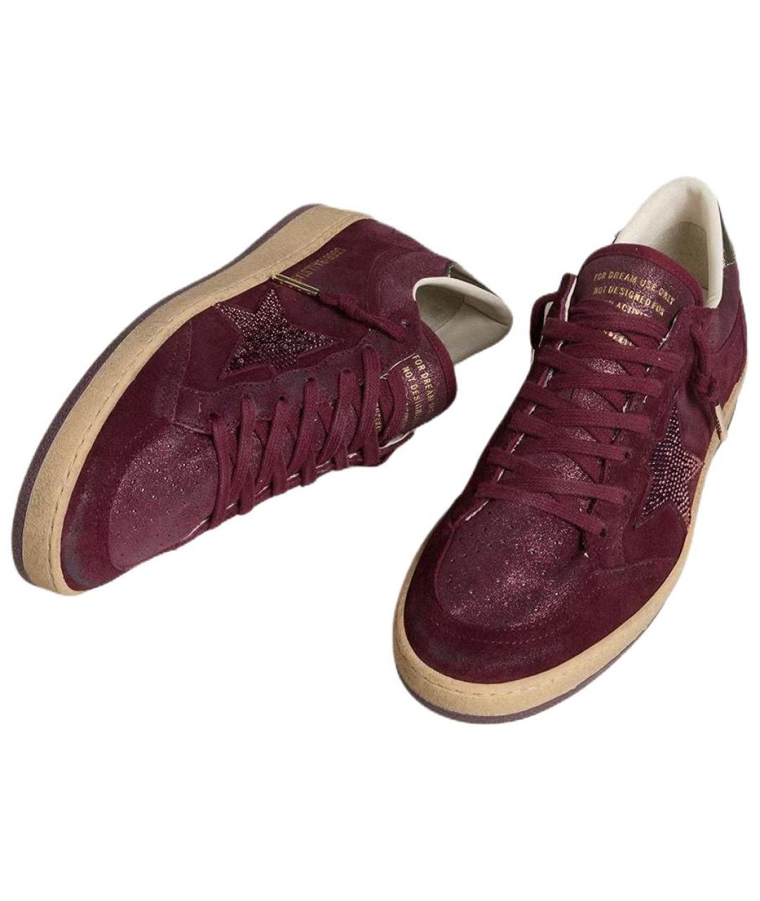 GOLDEN GOOSE DELUXE BRAND Бордовые кеды, фото 4