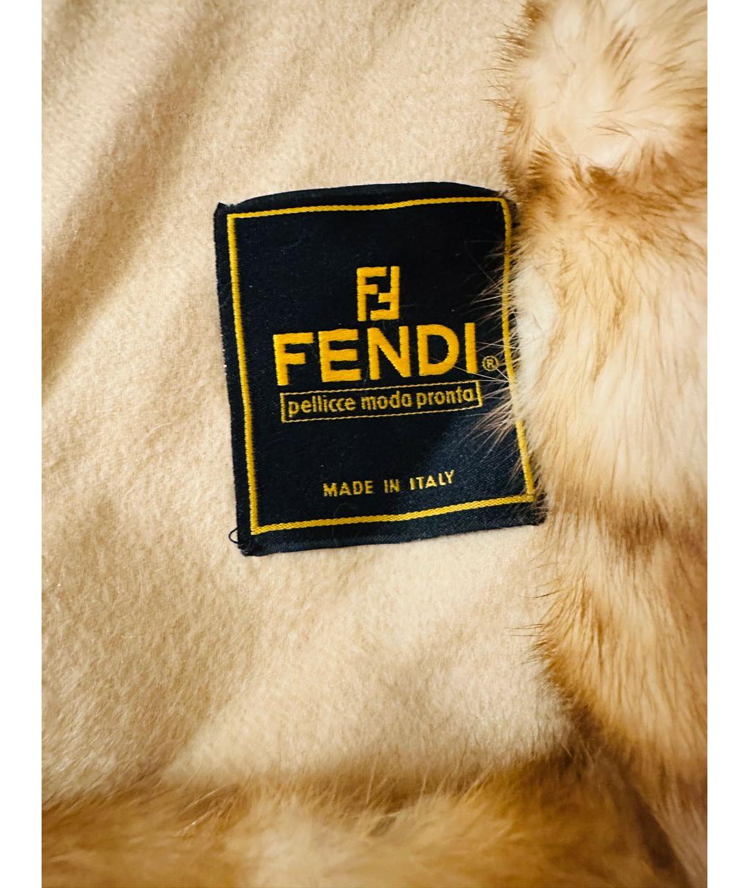 FENDI Бежевый кашемировый шарф, фото 2