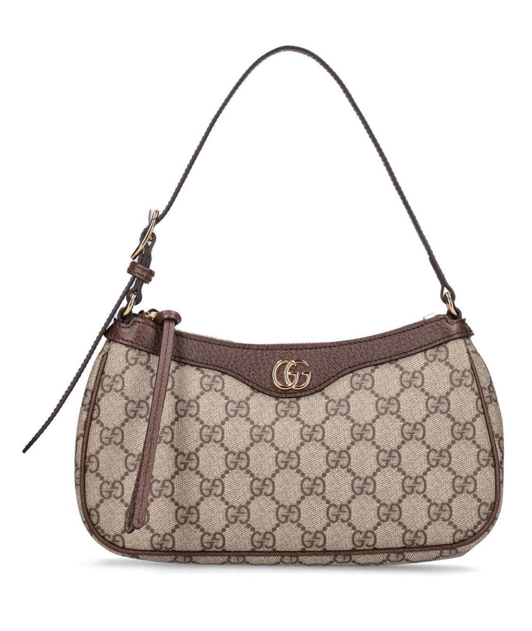 GUCCI Коричневая кожаная сумка с короткими ручками, фото 6