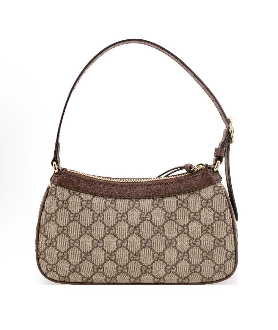 GUCCI Коричневая кожаная сумка с короткими ручками, фото 2