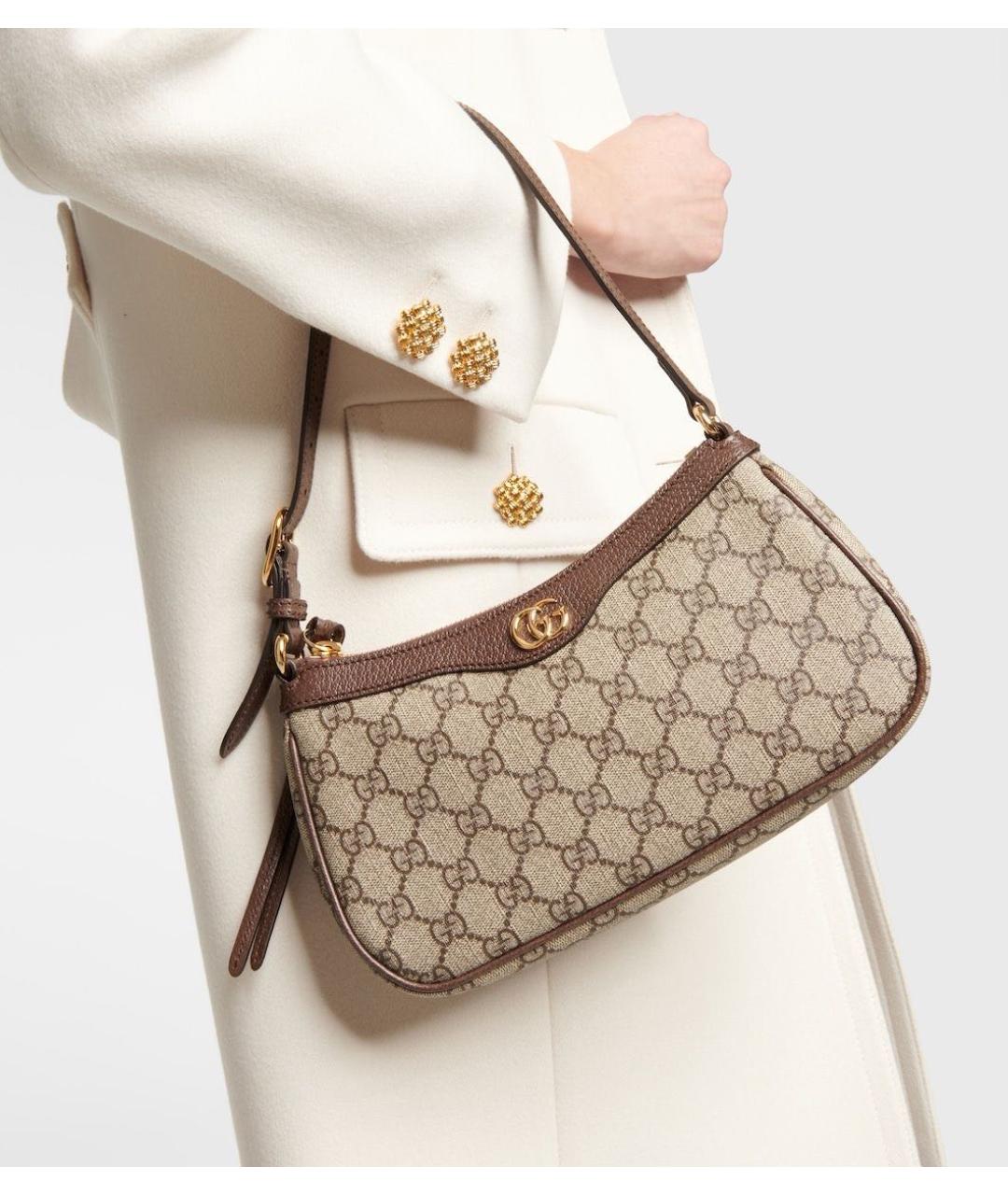 GUCCI Коричневая сумка с короткими ручками, фото 3