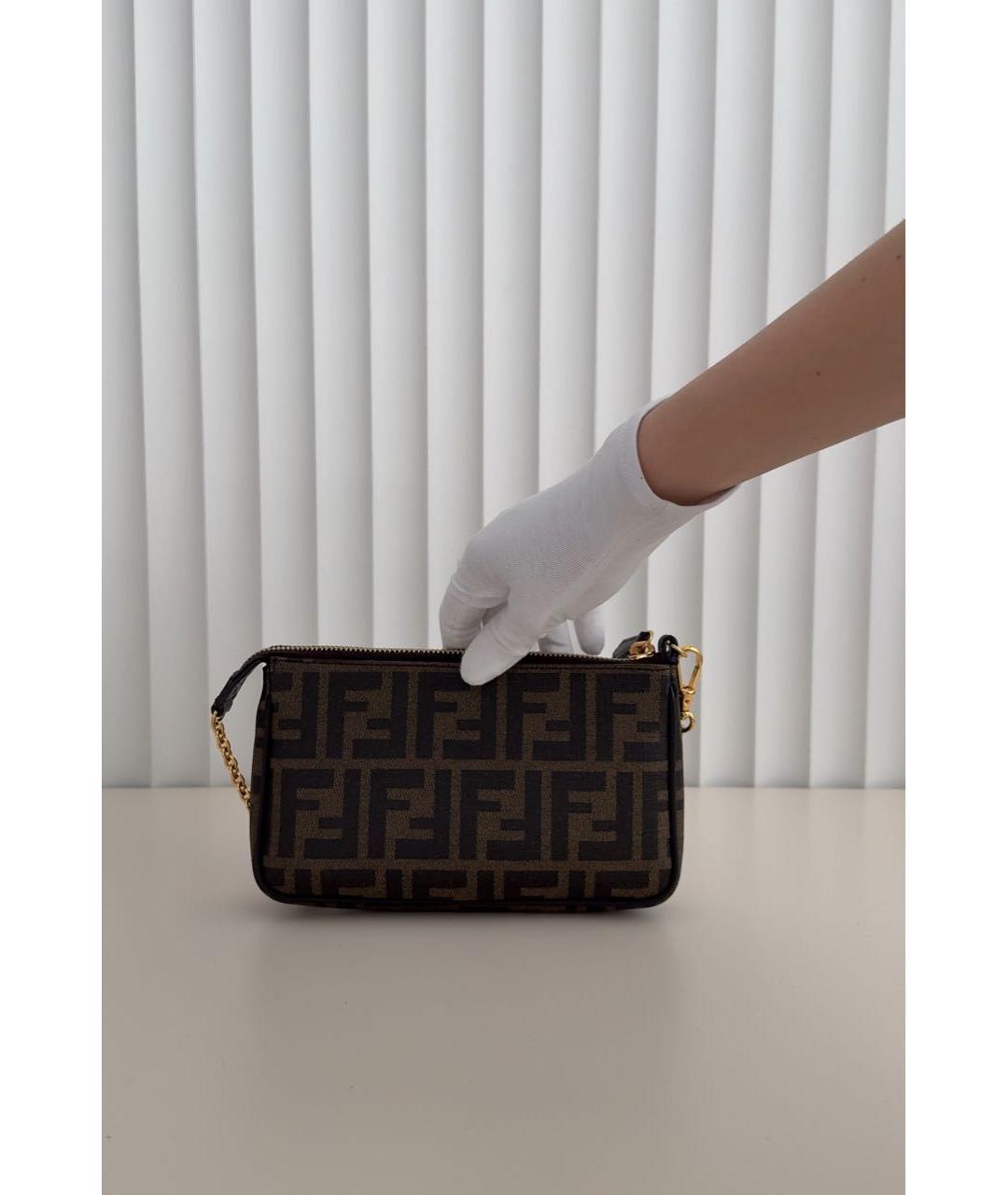 FENDI Коричневая сумка через плечо, фото 3