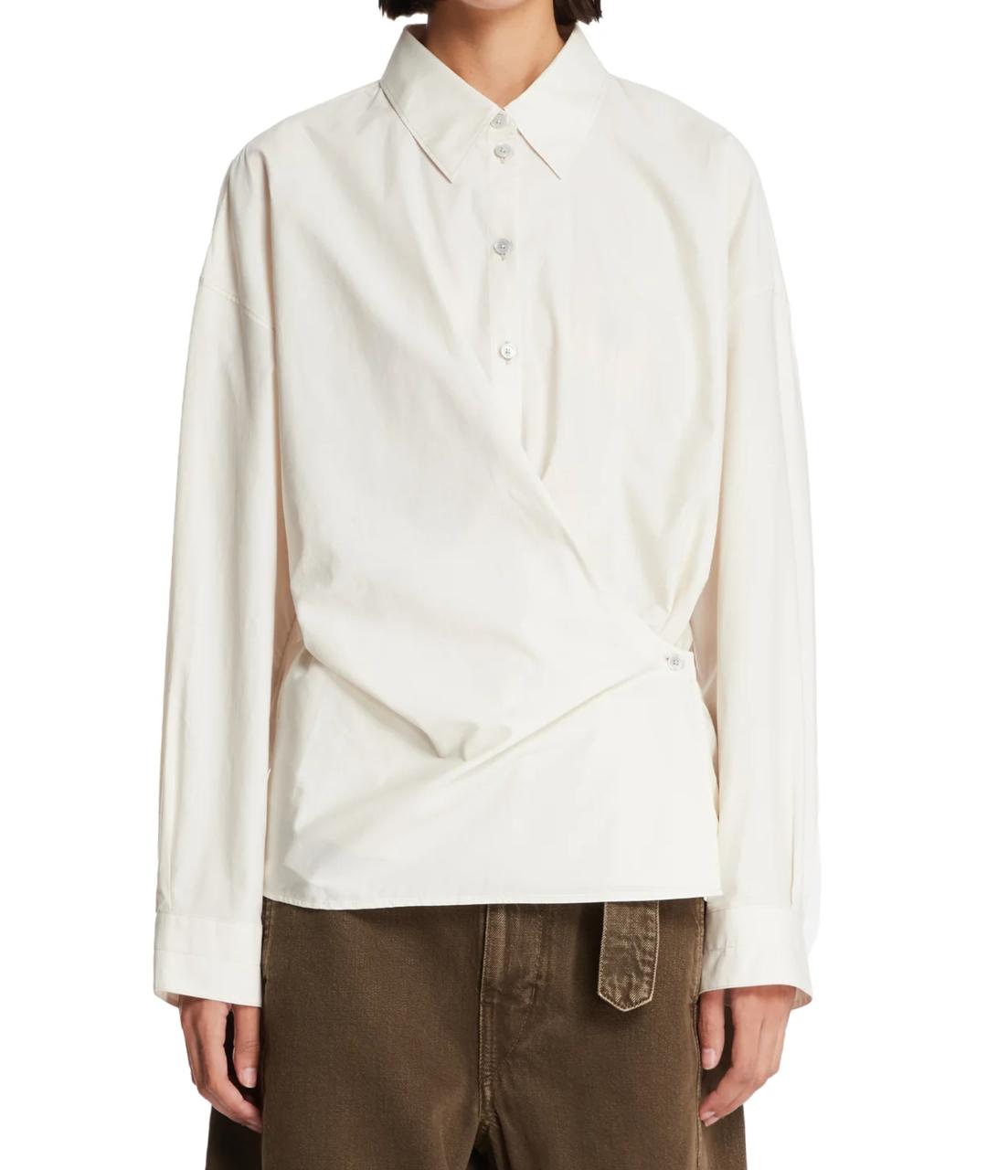 LEMAIRE Белая хлопковая рубашка, фото 4