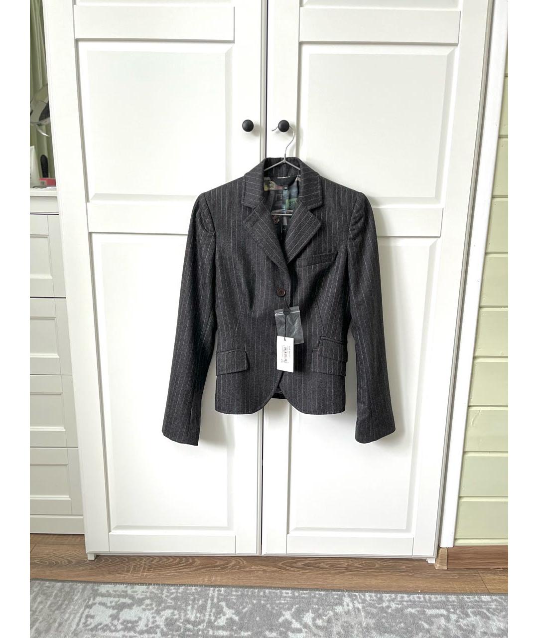 PAUL SMITH Черный шерстяной костюм с брюками, фото 2