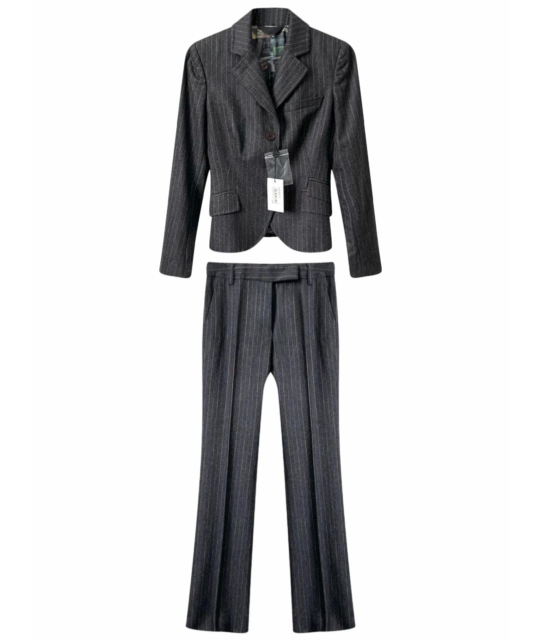 PAUL SMITH Черный шерстяной костюм с брюками, фото 1