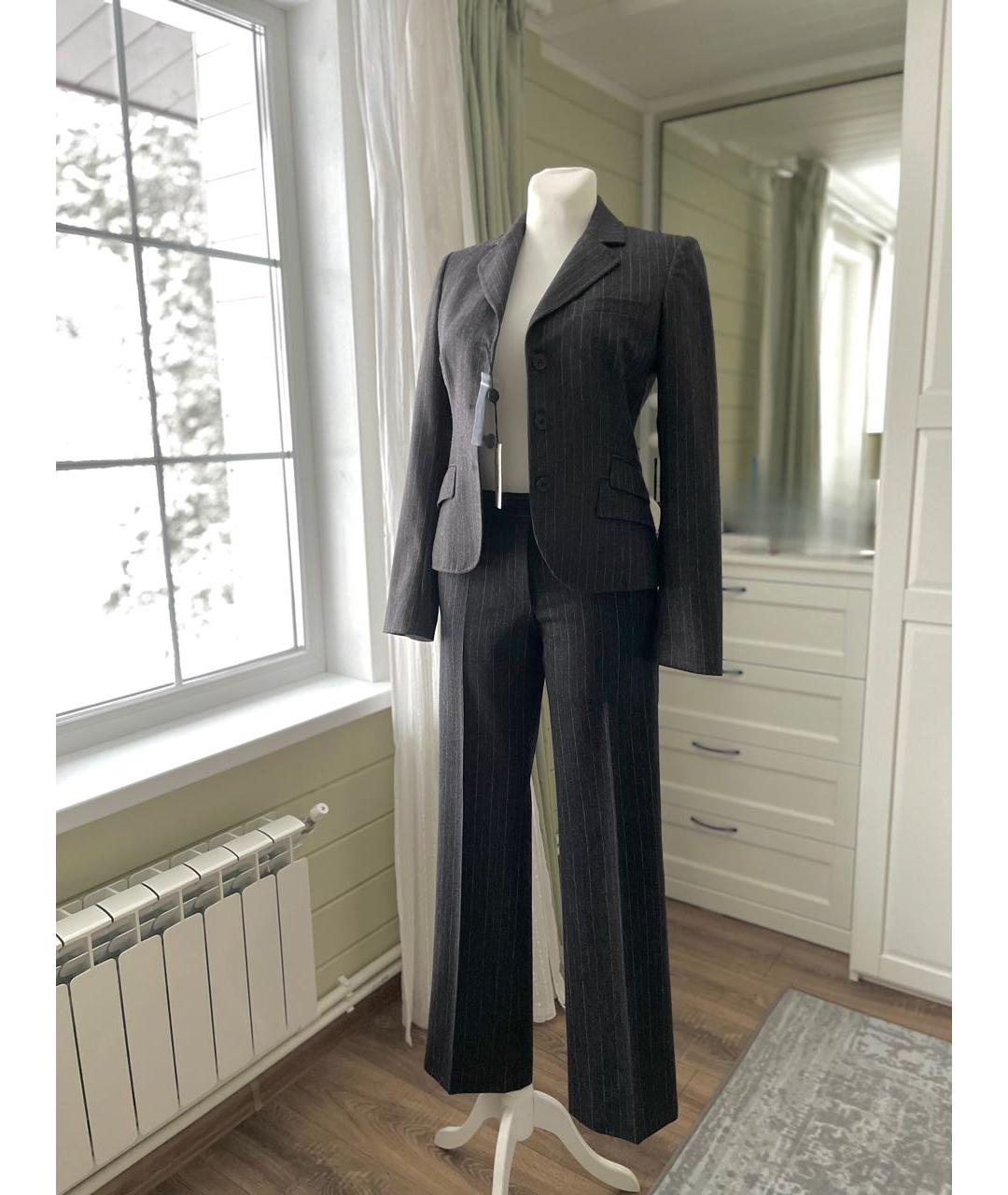 PAUL SMITH Черный шерстяной костюм с брюками, фото 4