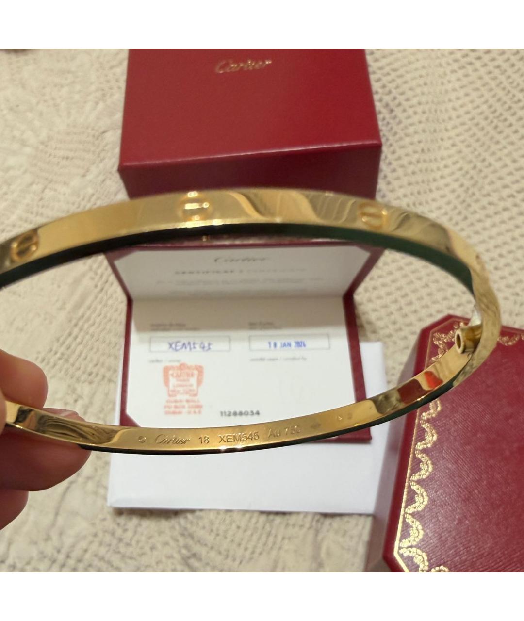 CARTIER Золотой браслет из желтого золота, фото 4