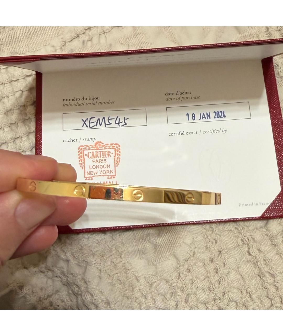 CARTIER Золотой браслет из желтого золота, фото 3