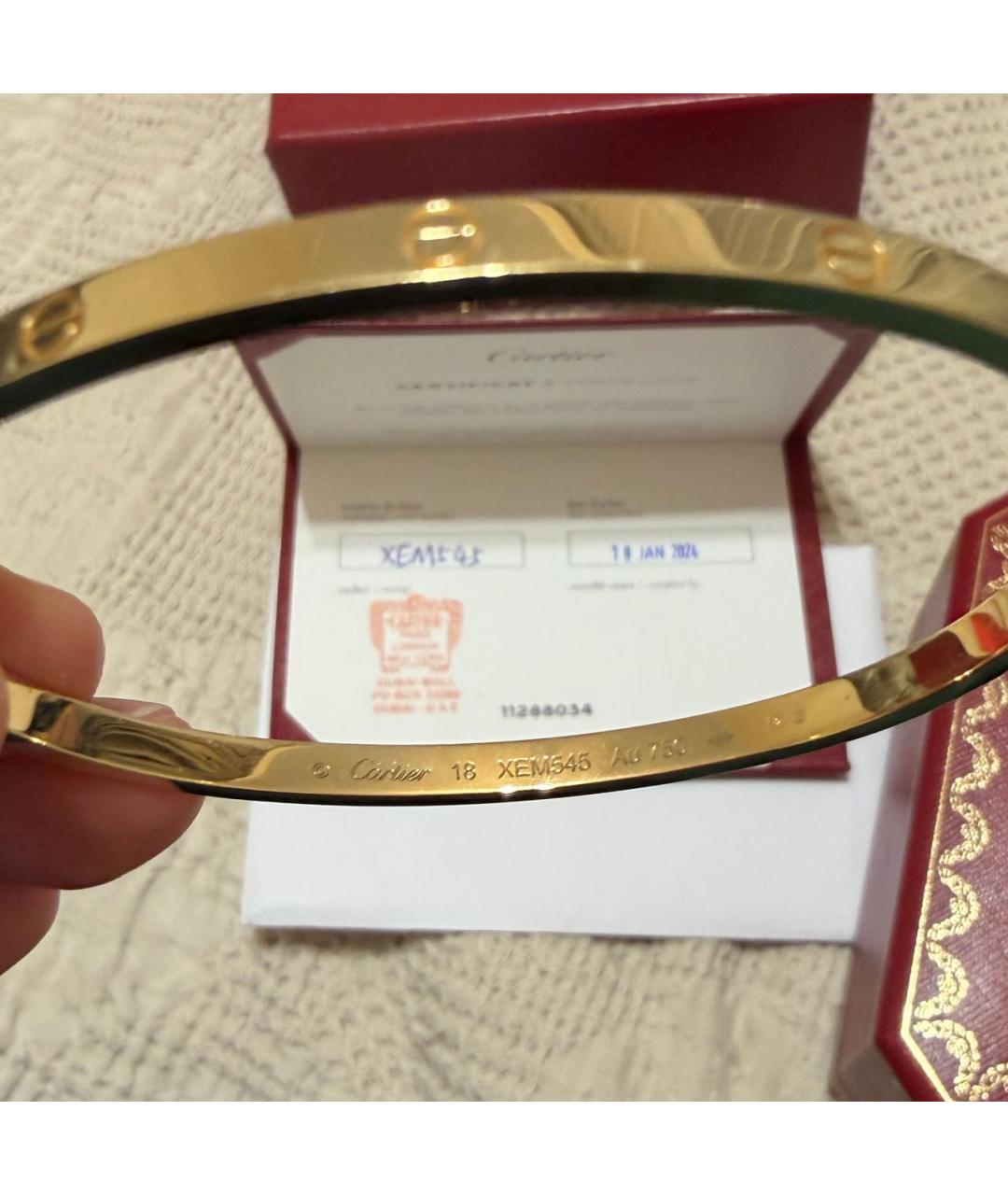 CARTIER Золотой браслет из желтого золота, фото 5