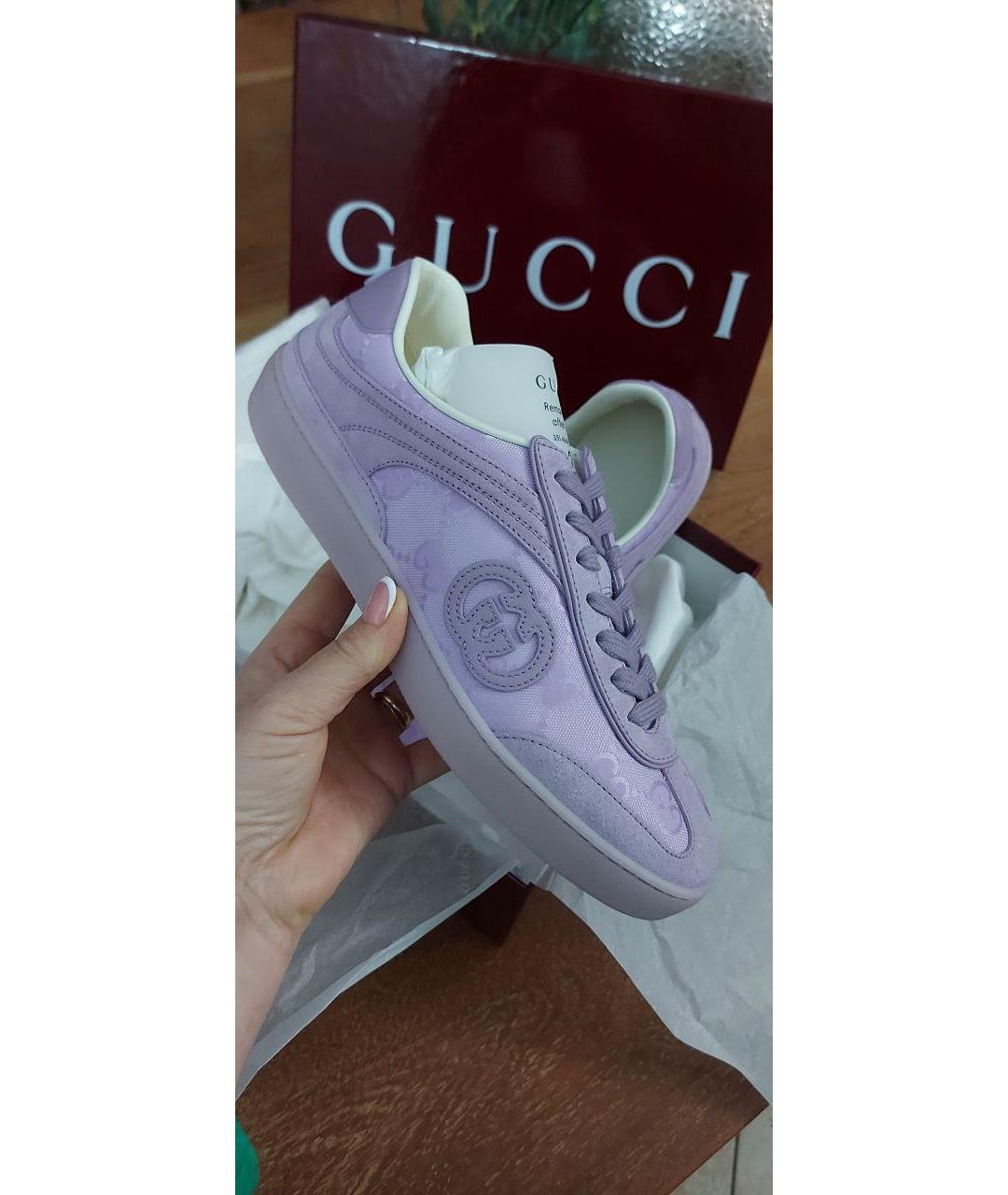 GUCCI Фиолетовые кроссовки, фото 5