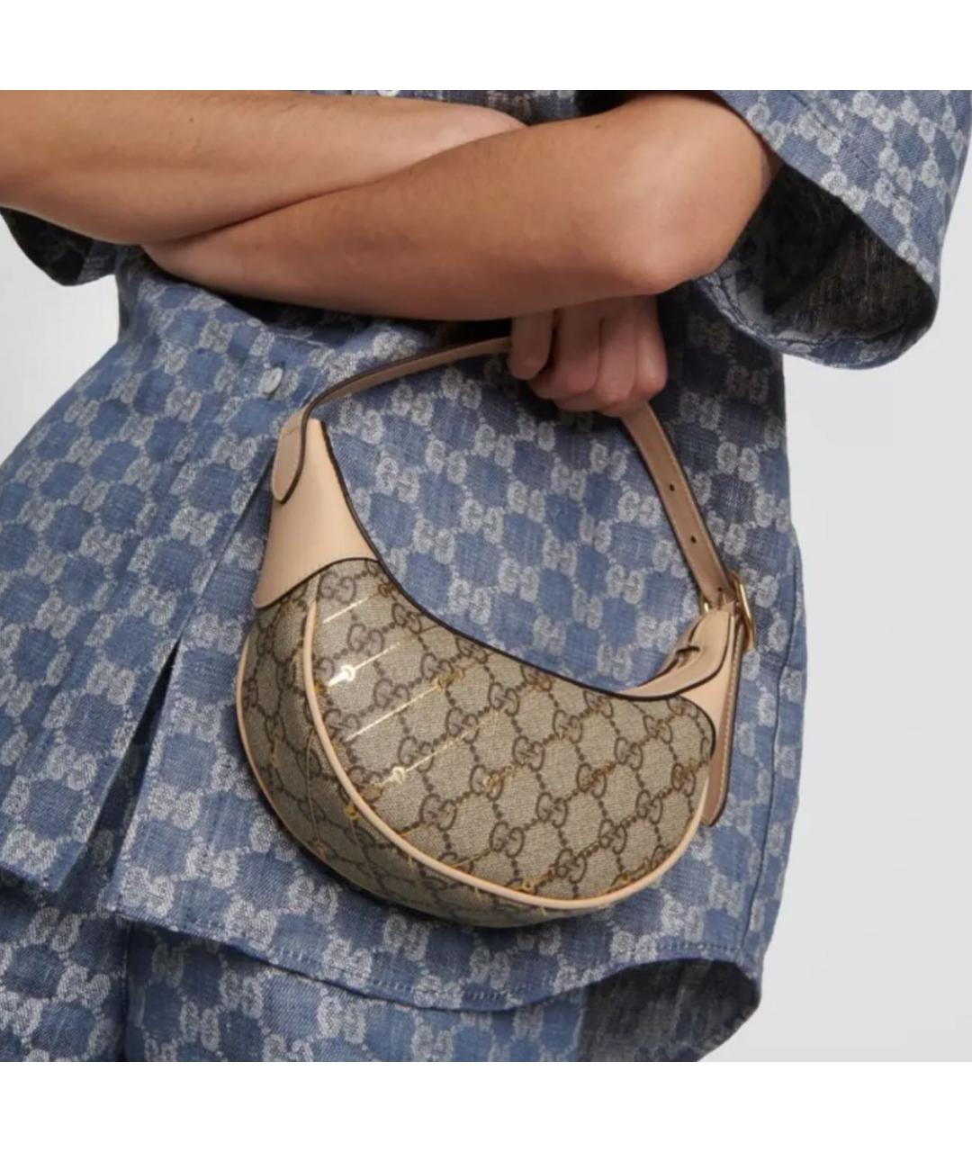 GUCCI Бежевая сумка с короткими ручками, фото 3