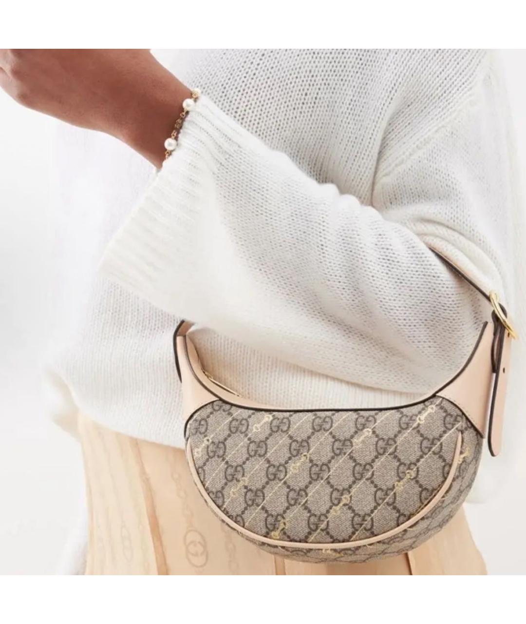 GUCCI Бежевая сумка с короткими ручками, фото 4