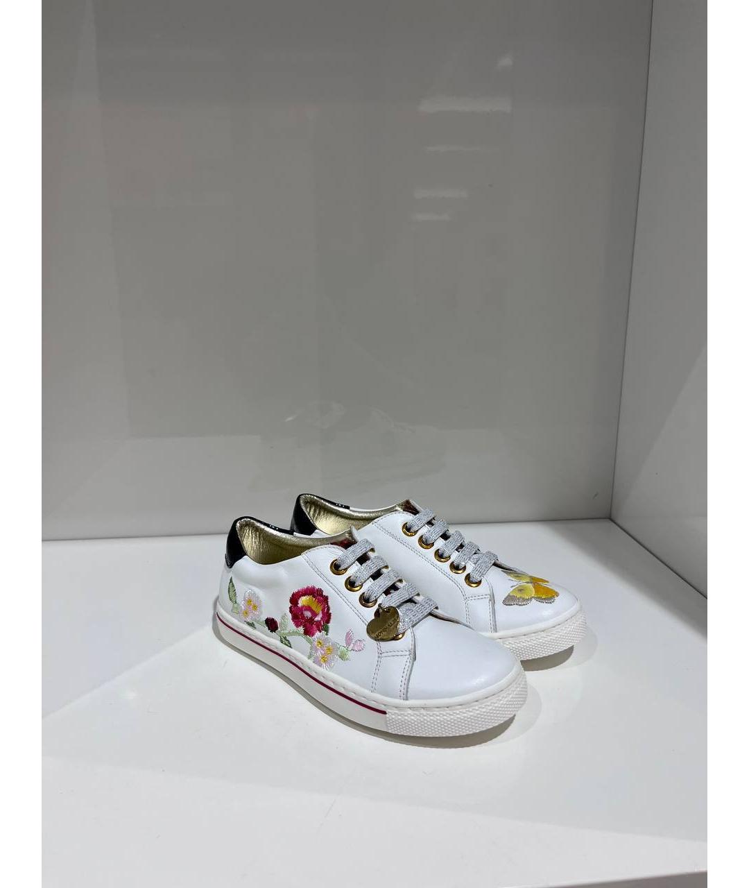 MONNALISA Белые кожаные кеды, фото 2