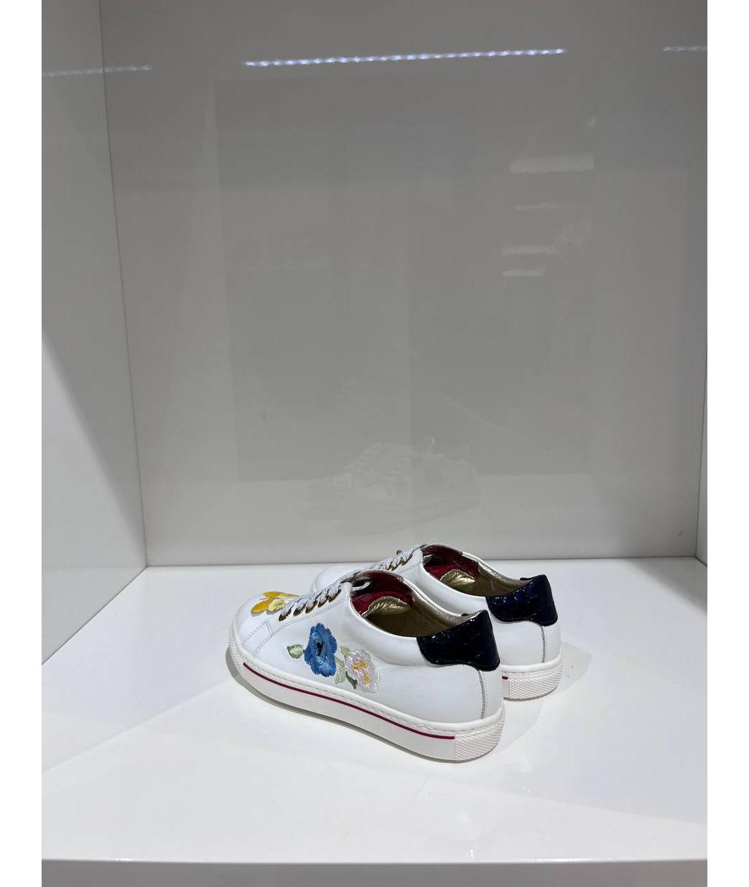 MONNALISA Белые кожаные кеды, фото 3