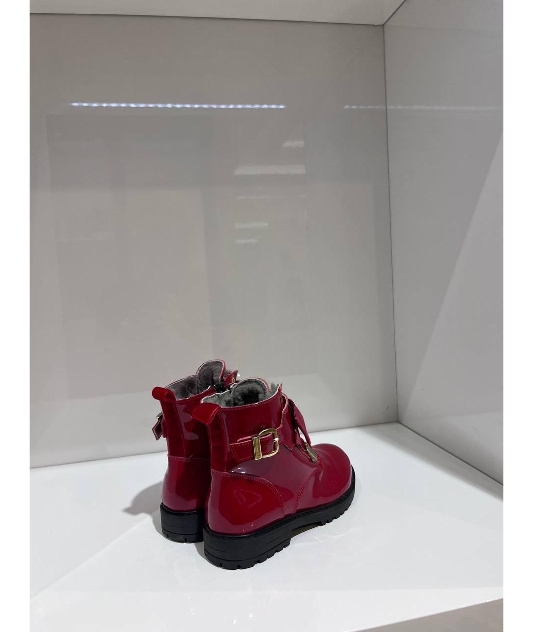 MONNALISA Красные кожаные ботинки, фото 3