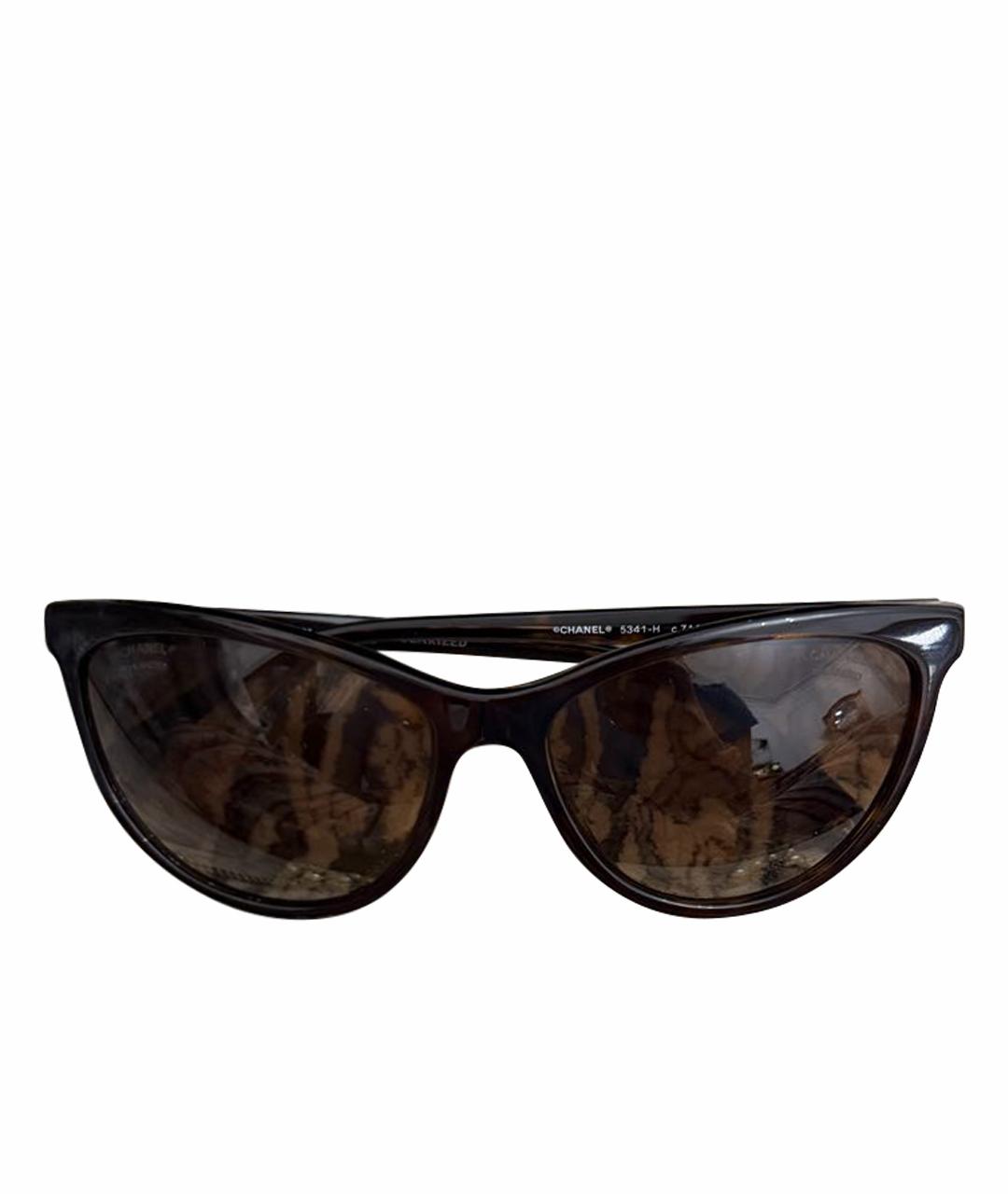 CHANEL Черные пластиковые солнцезащитные очки, фото 1