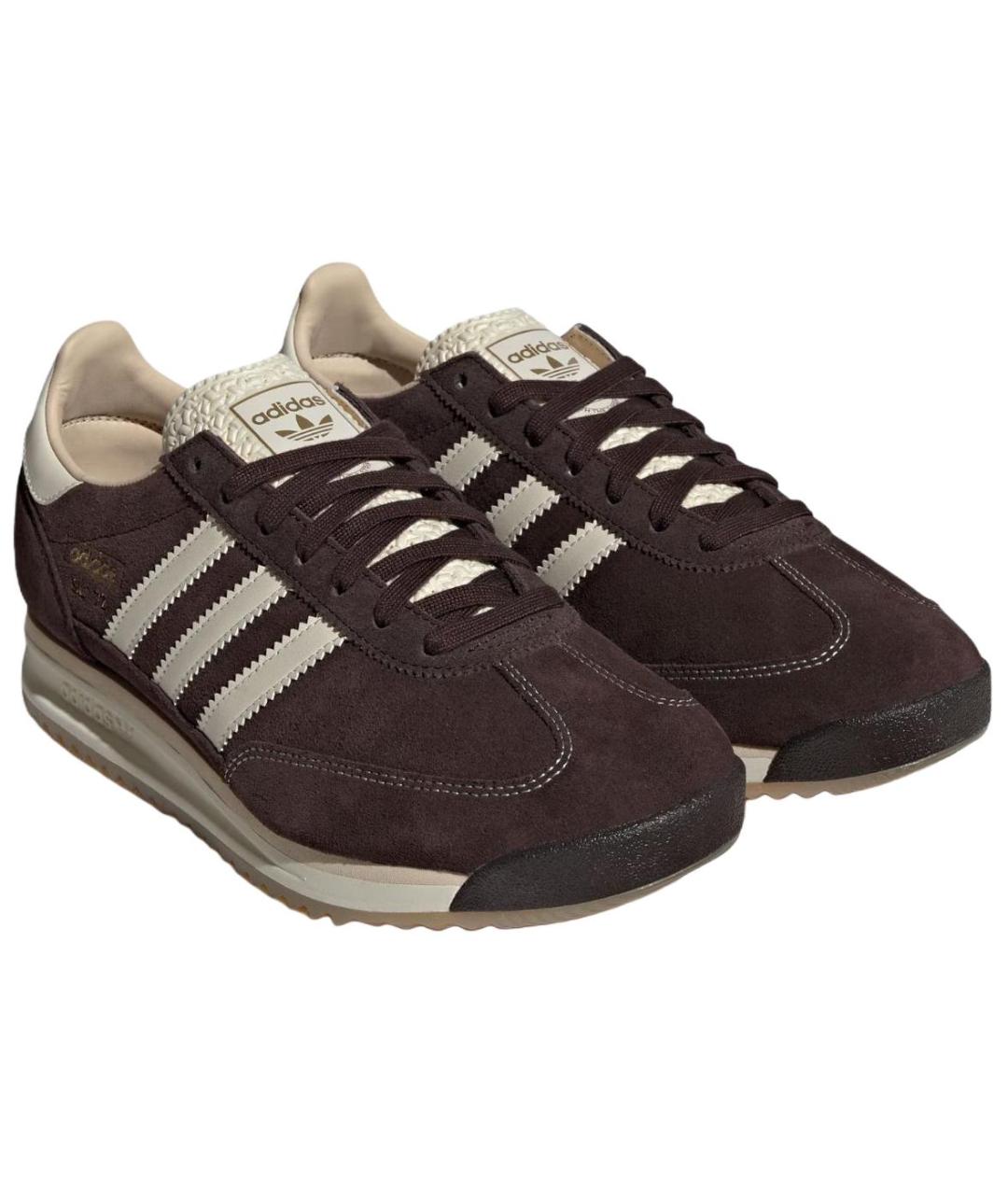 ADIDAS Коричневые замшевые кроссовки, фото 3