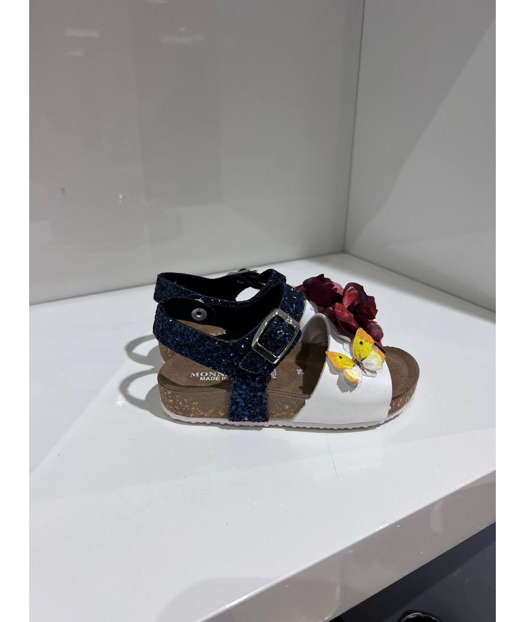 MONNALISA Мульти кожаные сандалии и шлепанцы, фото 4