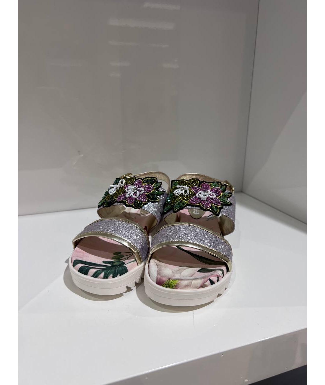 MONNALISA Мульти кожаные сандалии и шлепанцы, фото 2