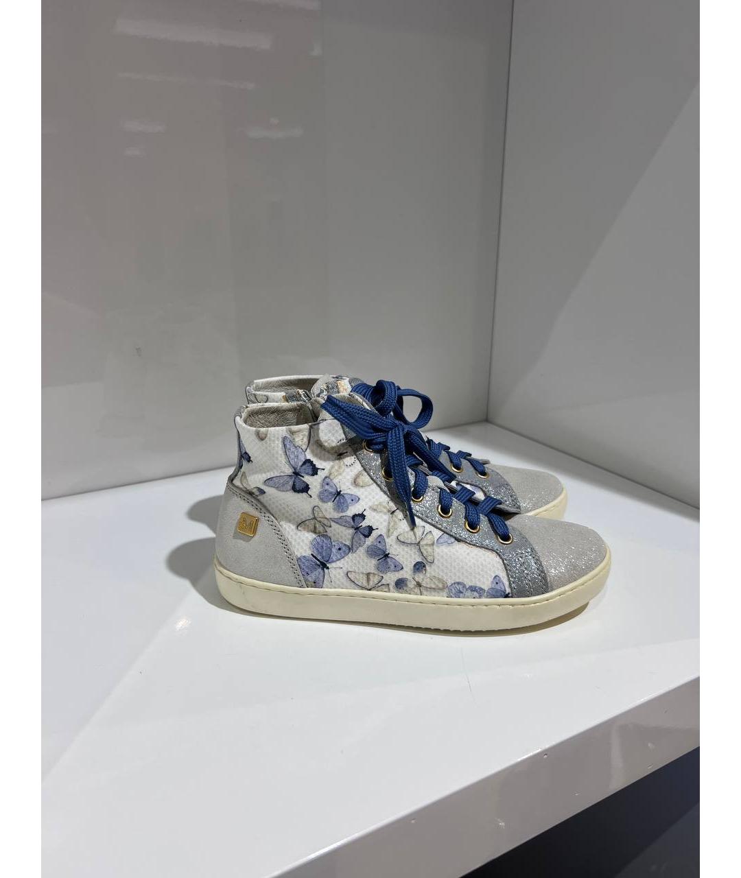 MONNALISA Голубые текстильные кеды, фото 4