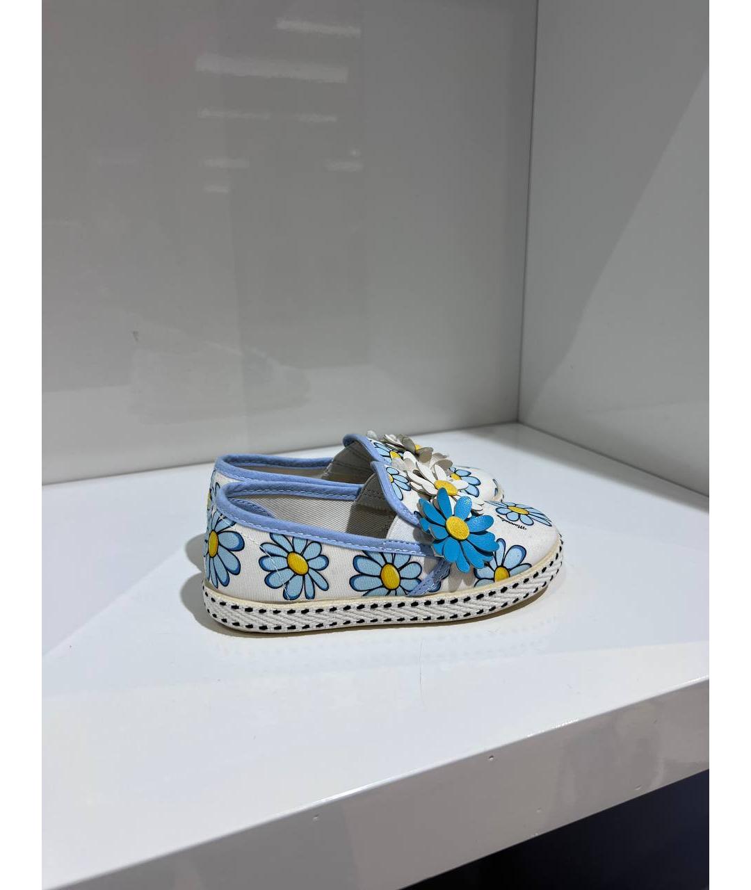 MONNALISA Голубые текстильные лоферы и мокасины, фото 4