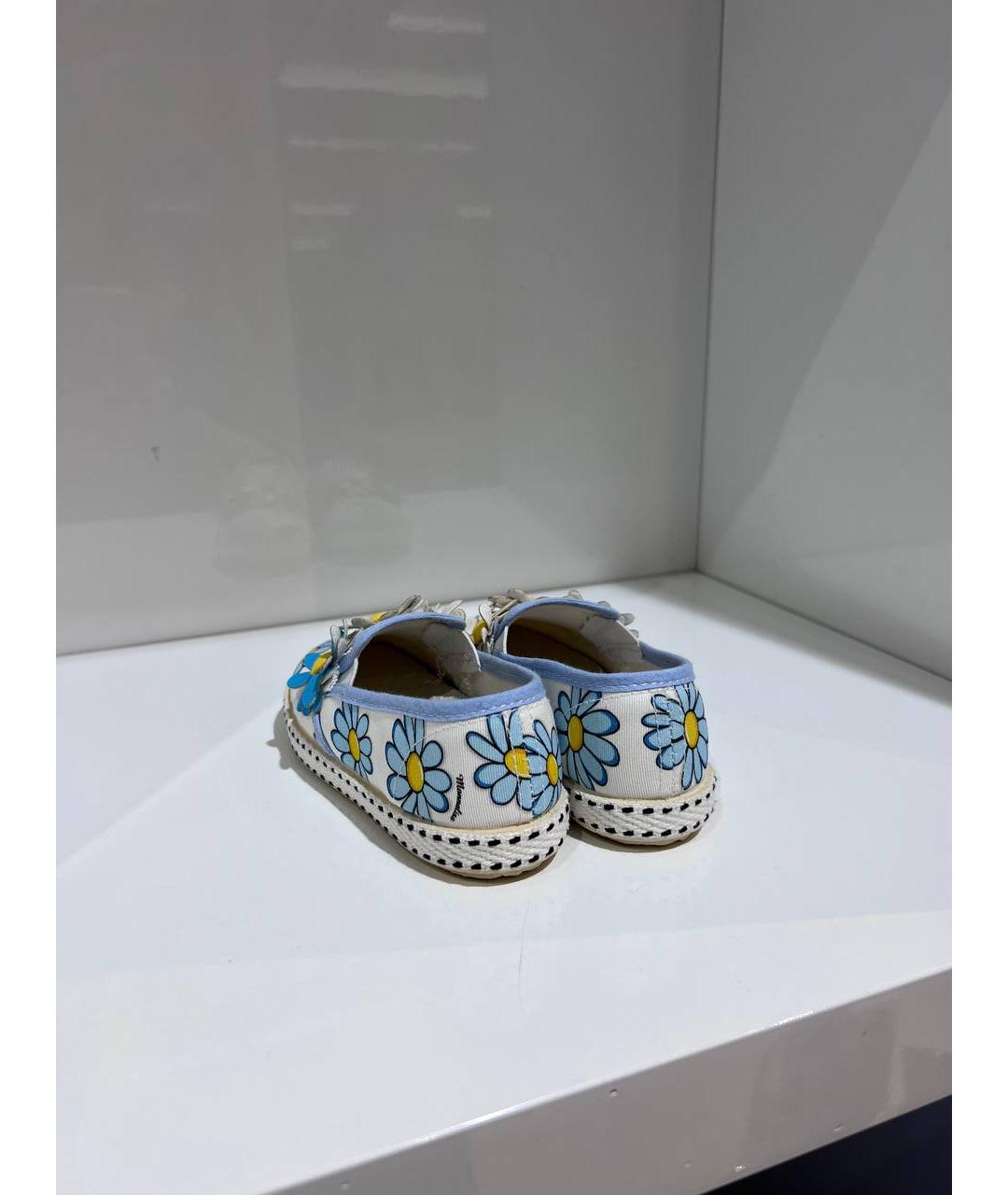 MONNALISA Голубые текстильные лоферы и мокасины, фото 3