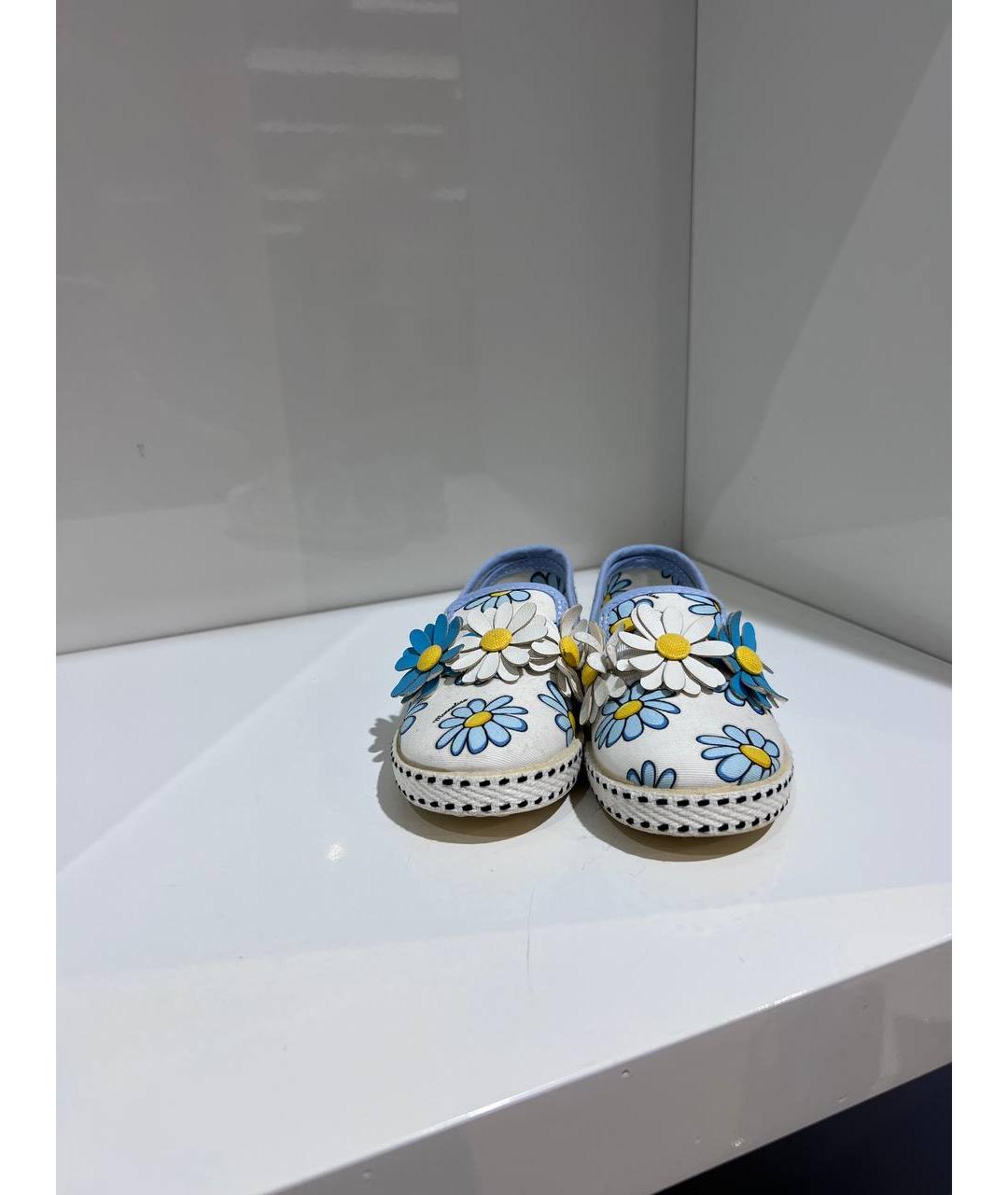 MONNALISA Голубые текстильные лоферы и мокасины, фото 2